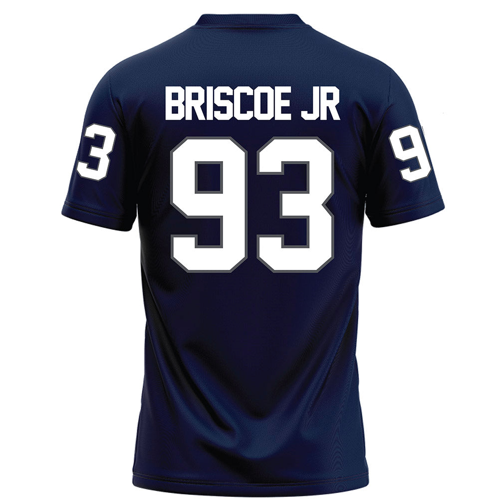 Monmouth - NCAA Football : DJ Briscoe Jr - Blue Football Jersey-1