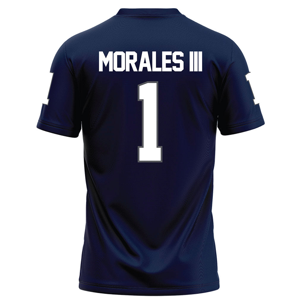 Monmouth - NCAA Football : Edwin Morales III - Blue Football Jersey-1