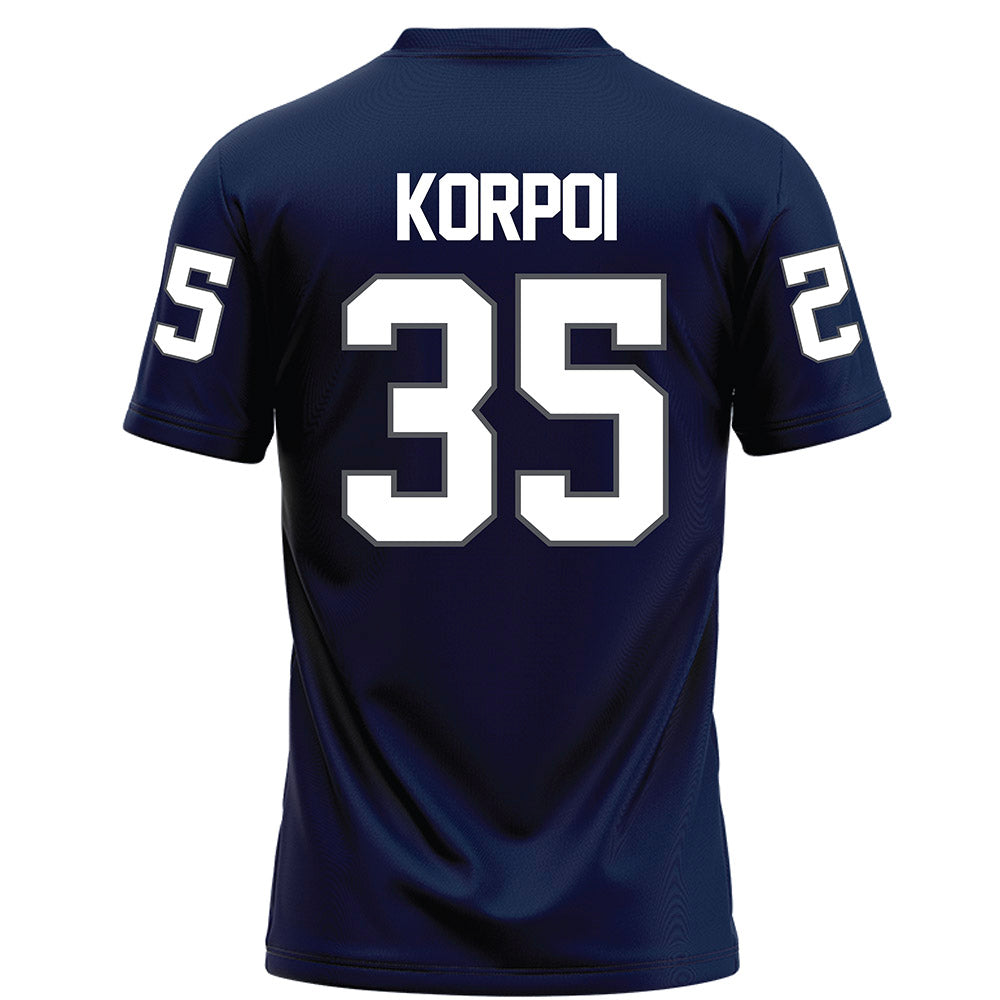 Monmouth - NCAA Football : Sam Korpoi - Blue Football Jersey