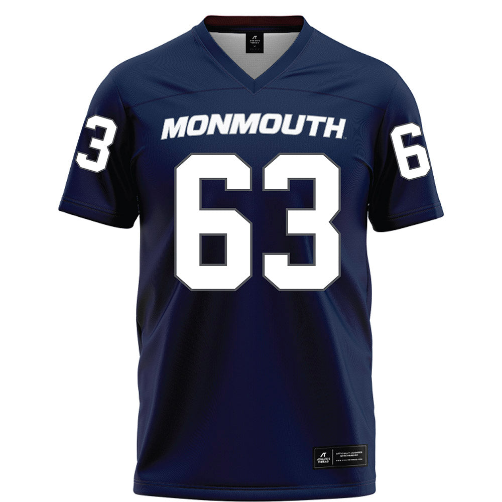 Monmouth - NCAA Football : Blake Birbilis - Blue Football Jersey-0