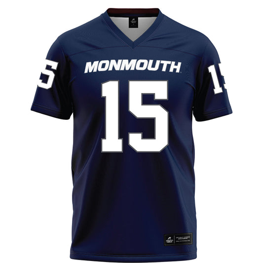 Monmouth - NCAA Football : Will Silverman - Blue Football Jersey-0