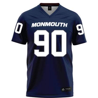 Monmouth - NCAA Football : Brendan Bigos - Blue Football Jersey-0