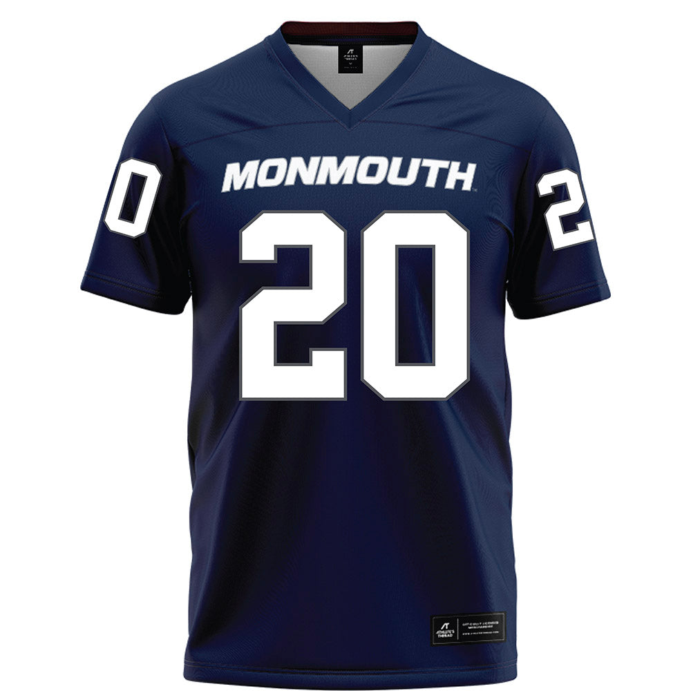 Monmouth - NCAA Football : Jaden Shirden - Blue Football Jersey-0