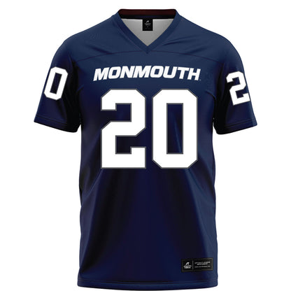 Monmouth - NCAA Football : Jaden Shirden - Blue Football Jersey-0