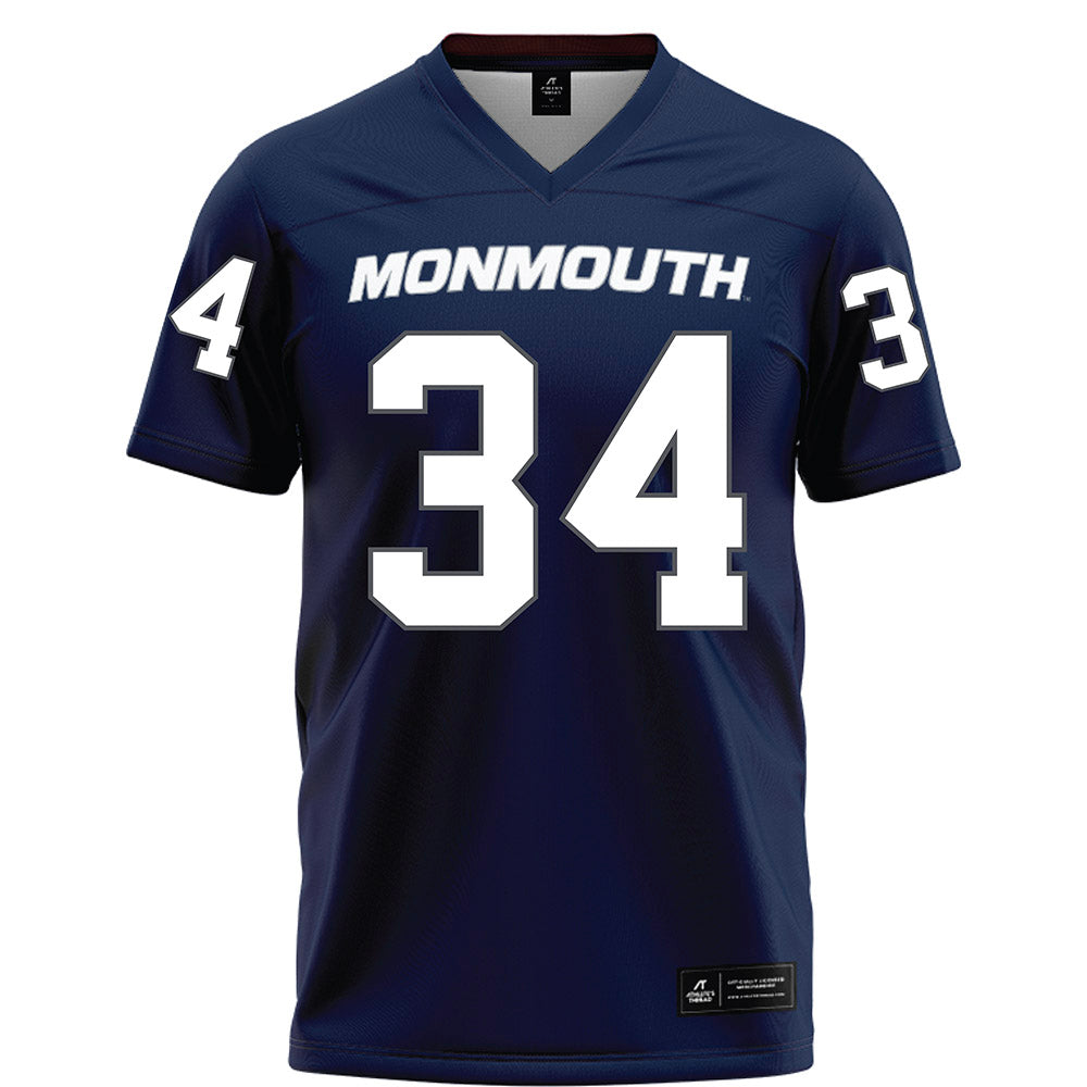 Monmouth - NCAA Football : Anthony brown - Blue Football Jersey-0