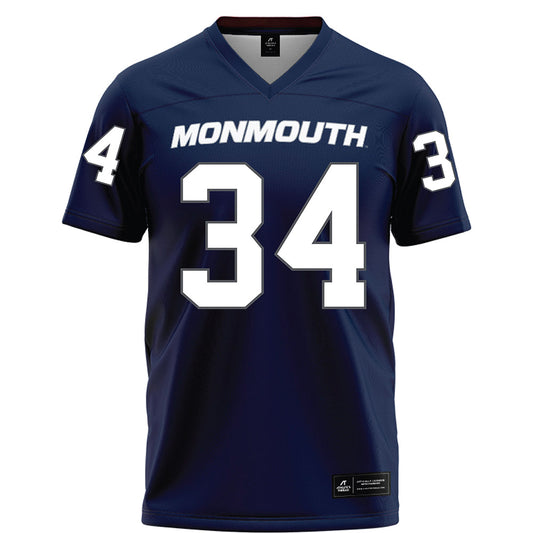 Monmouth - NCAA Football : Anthony brown - Blue Football Jersey-0