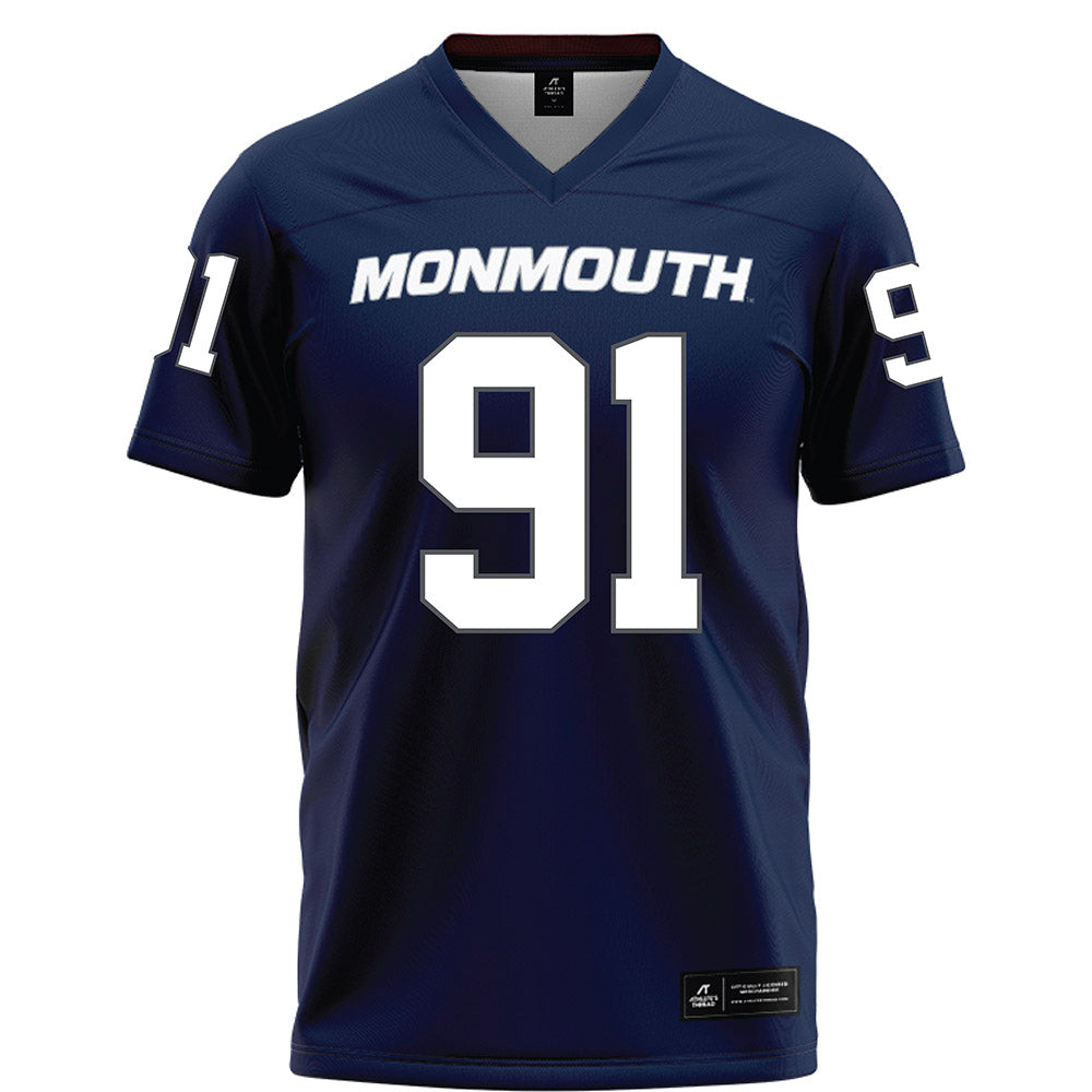 Monmouth - NCAA Football : Matthew Clark - Blue Football Jersey-0