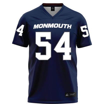 Monmouth - NCAA Football : Mounir Keshen - Blue Football Jersey-0