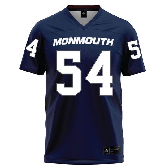 Monmouth - NCAA Football : Mounir Keshen - Blue Football Jersey-0