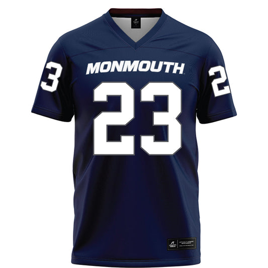 Monmouth - NCAA Football : Israel Clark - Blue Football Jersey-0