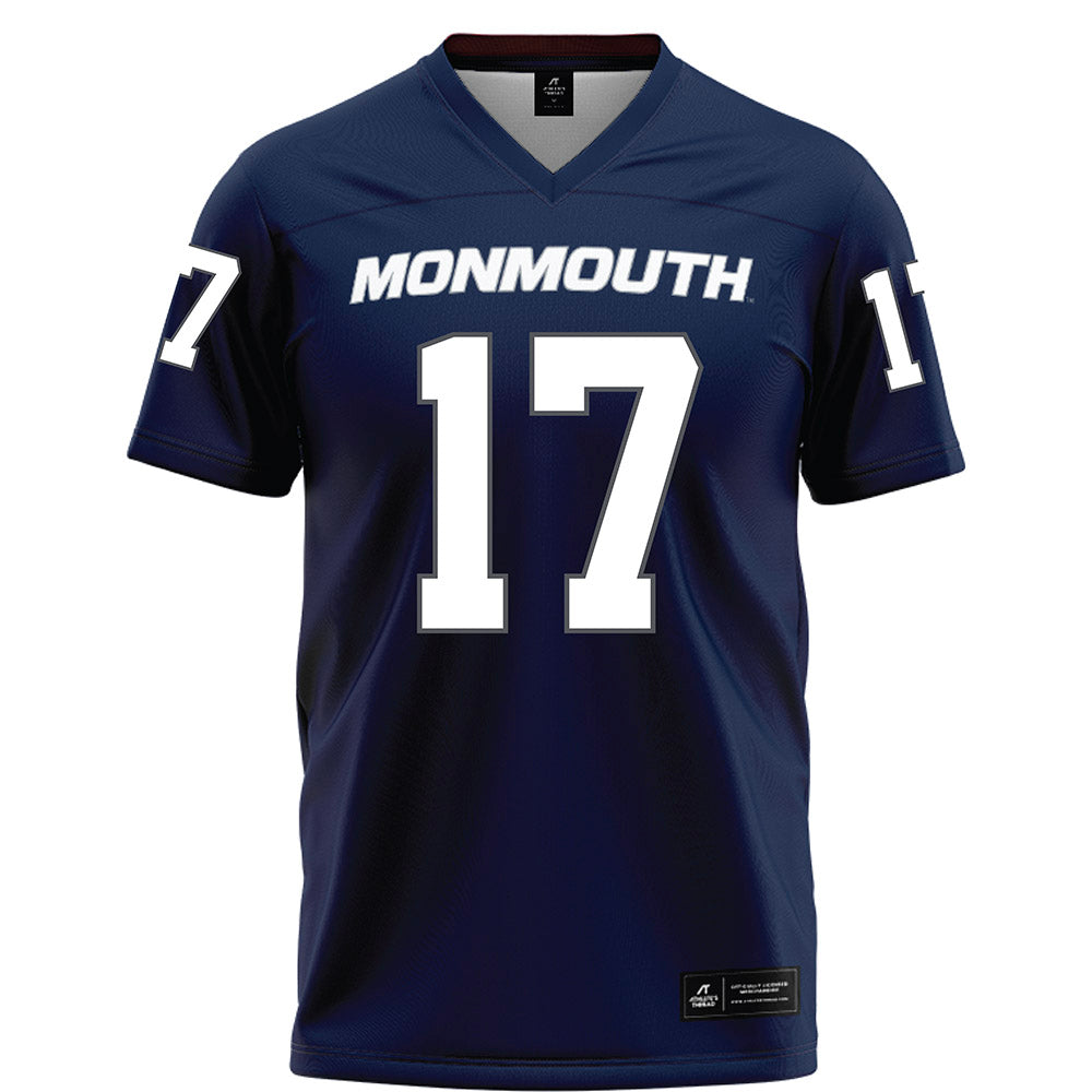 Monmouth - NCAA Football : Mike Reid - Blue Football Jersey-0