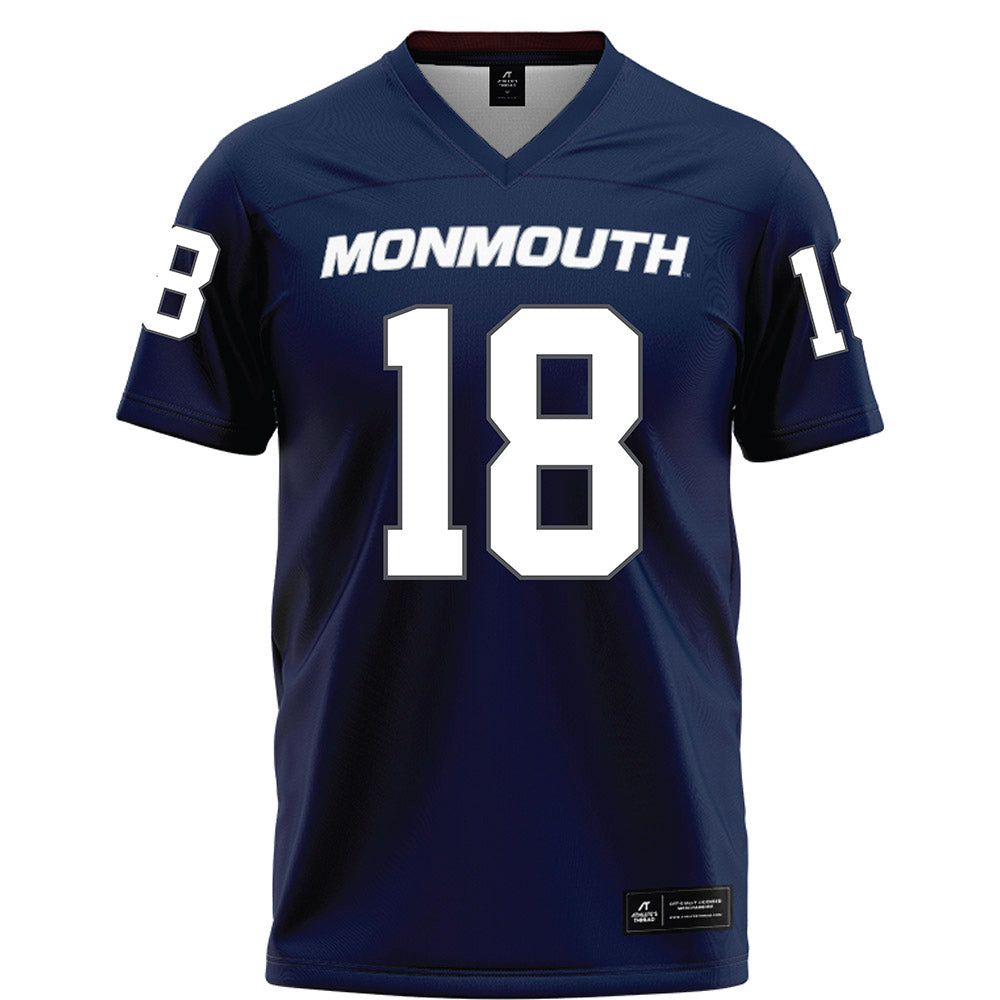 Monmouth - NCAA Football : Sone Ntoh - Blue Football Jersey-0