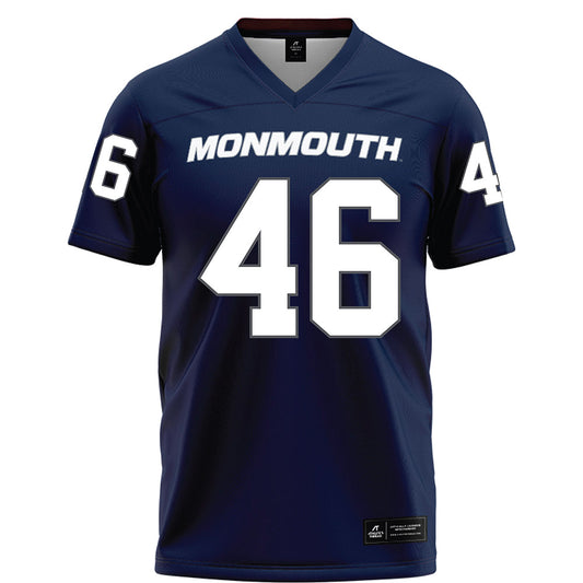 Monmouth - NCAA Football : Luke Schabel - Blue Football Jersey-0
