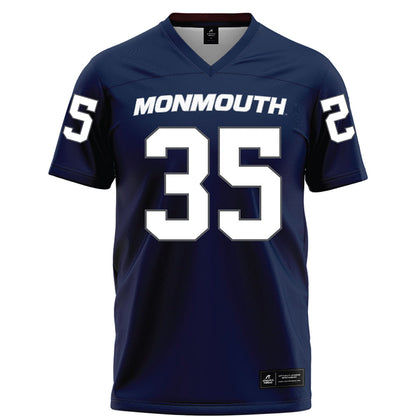 Monmouth - NCAA Football : Sam Korpoi - Blue Football Jersey