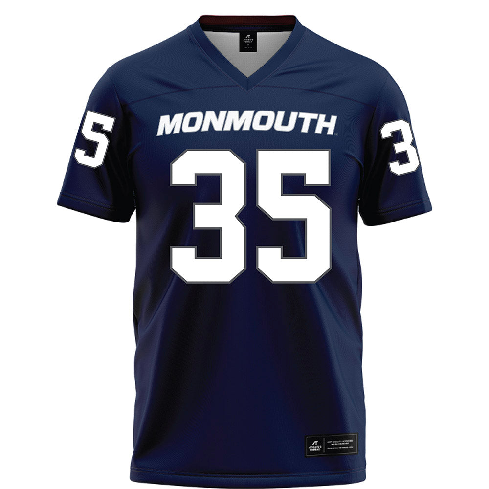 Monmouth - NCAA Football : Sam Korpoi - Blue Football Jersey-0