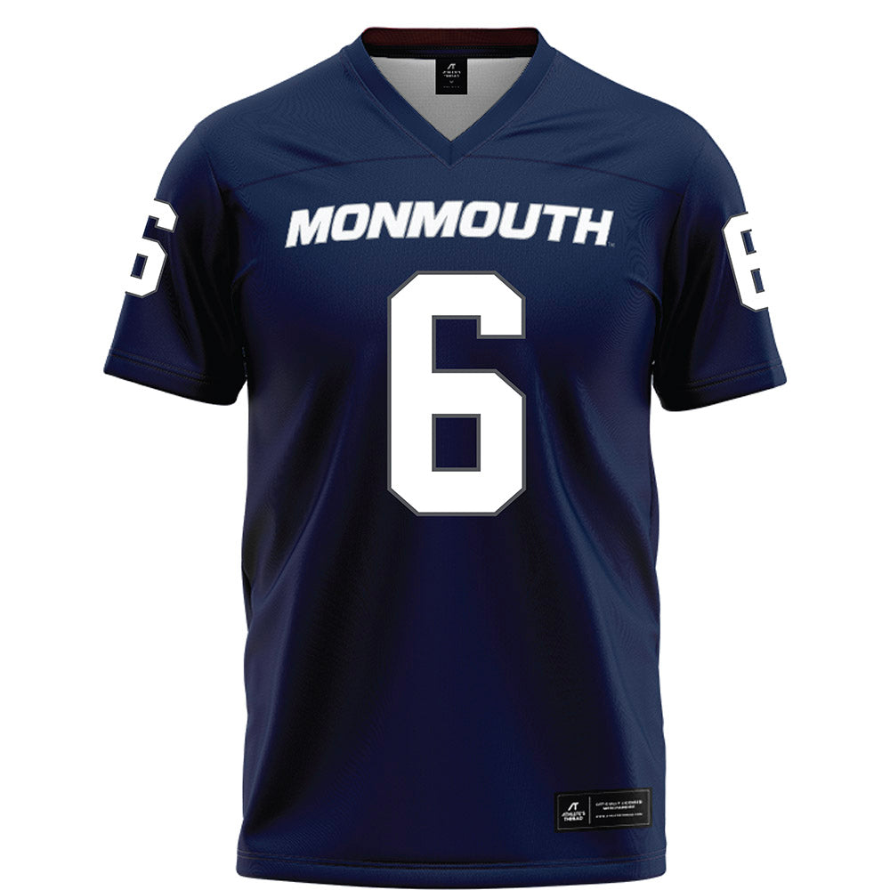 Monmouth - NCAA Football : Jacob Brown - Blue Football Jersey-0