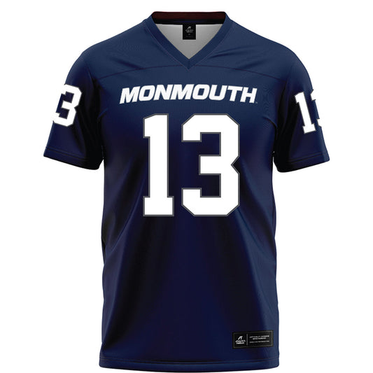 Monmouth - NCAA Football : Frank Weaver III - Blue Football Jersey-0