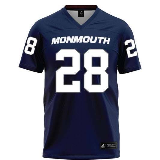 Monmouth - NCAA Football : Kenny Smith - Blue Football Jersey-0