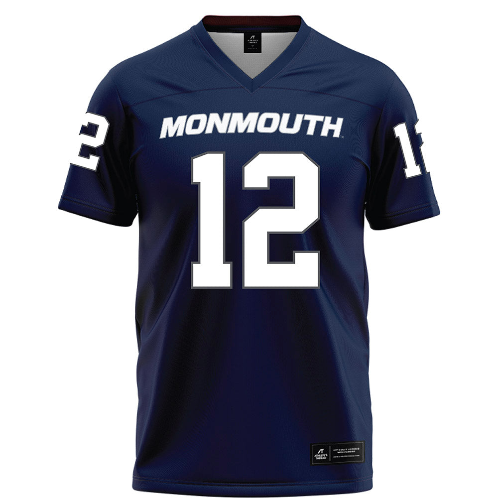 Monmouth - NCAA Football : Andre Tucker - Blue Football Jersey-0