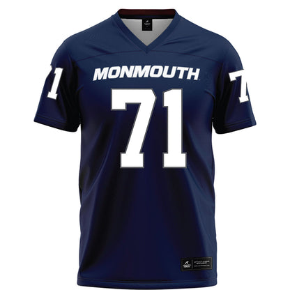 Monmouth - NCAA Football : Moses Gakodi - Blue Football Jersey-0
