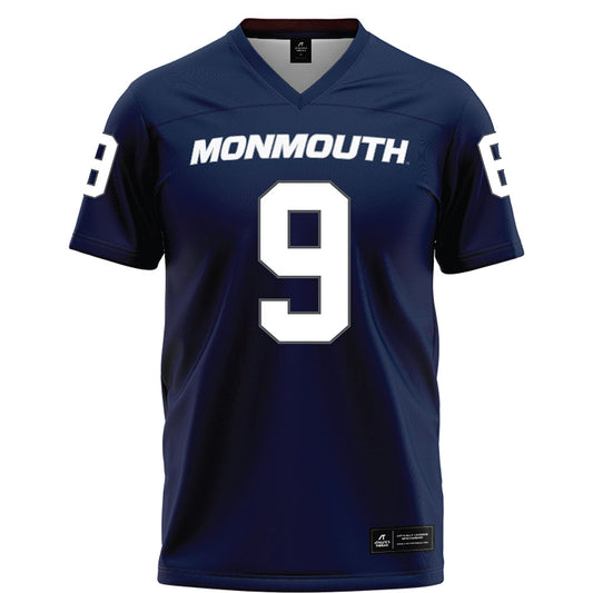 Monmouth - NCAA Football : Jagger Matera - Blue Football Jersey