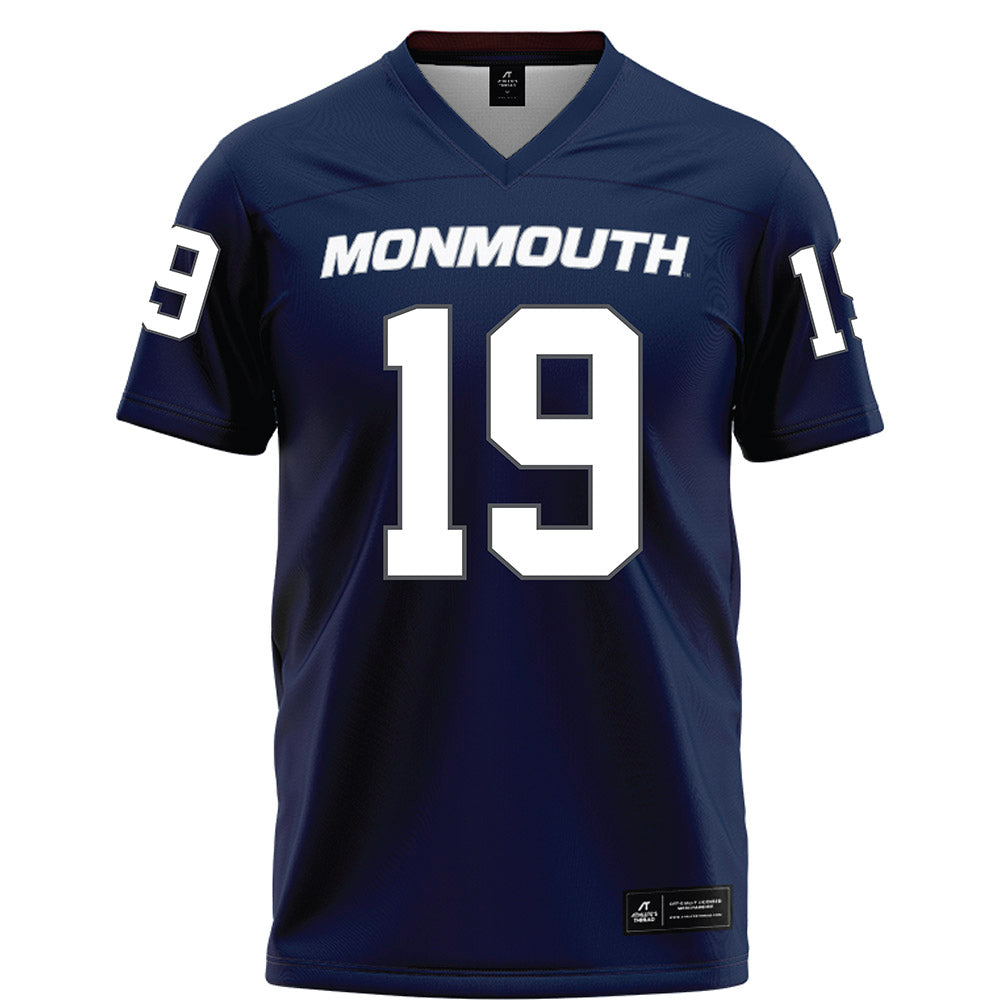 Monmouth - NCAA Football : Owen Bill - Blue Football Jersey-0