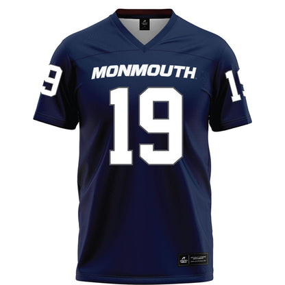 Monmouth - NCAA Football : Owen Bill - Blue Football Jersey-0