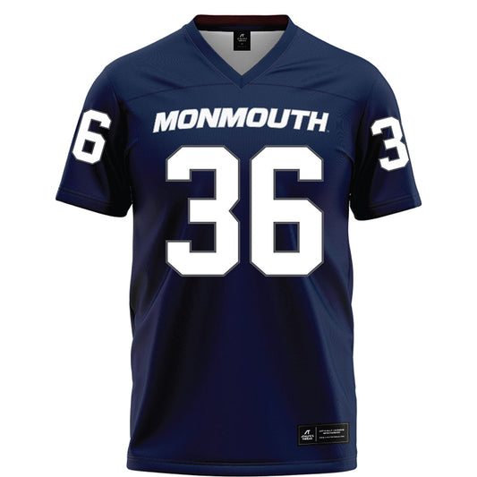 Monmouth - NCAA Football : Steven Langton - Blue Football Jersey-0