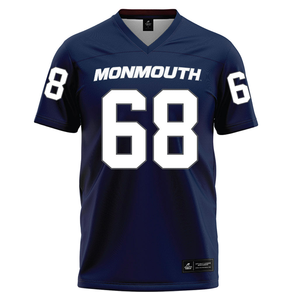 Monmouth - NCAA Football : Logan Boston - Blue Football Jersey-0