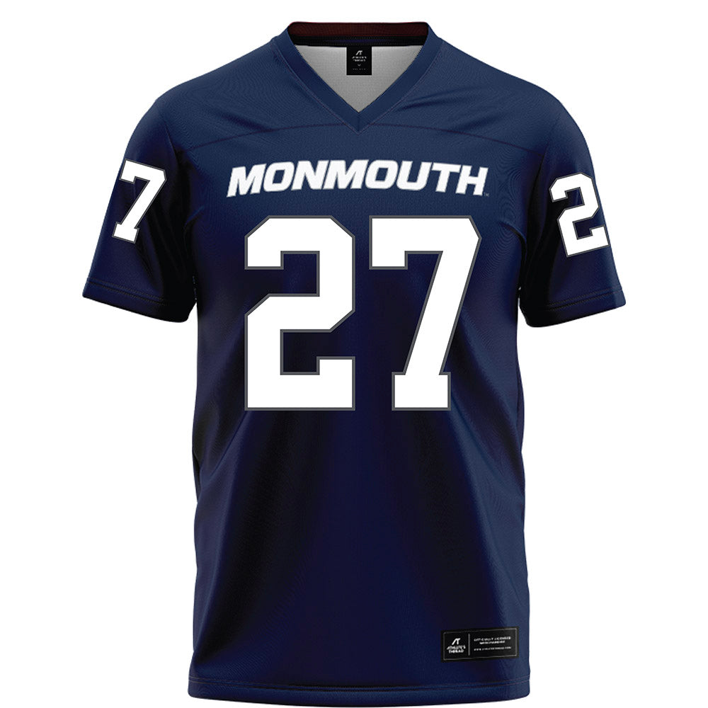 Monmouth - NCAA Football : Justin Nyers - Blue Football Jersey-0