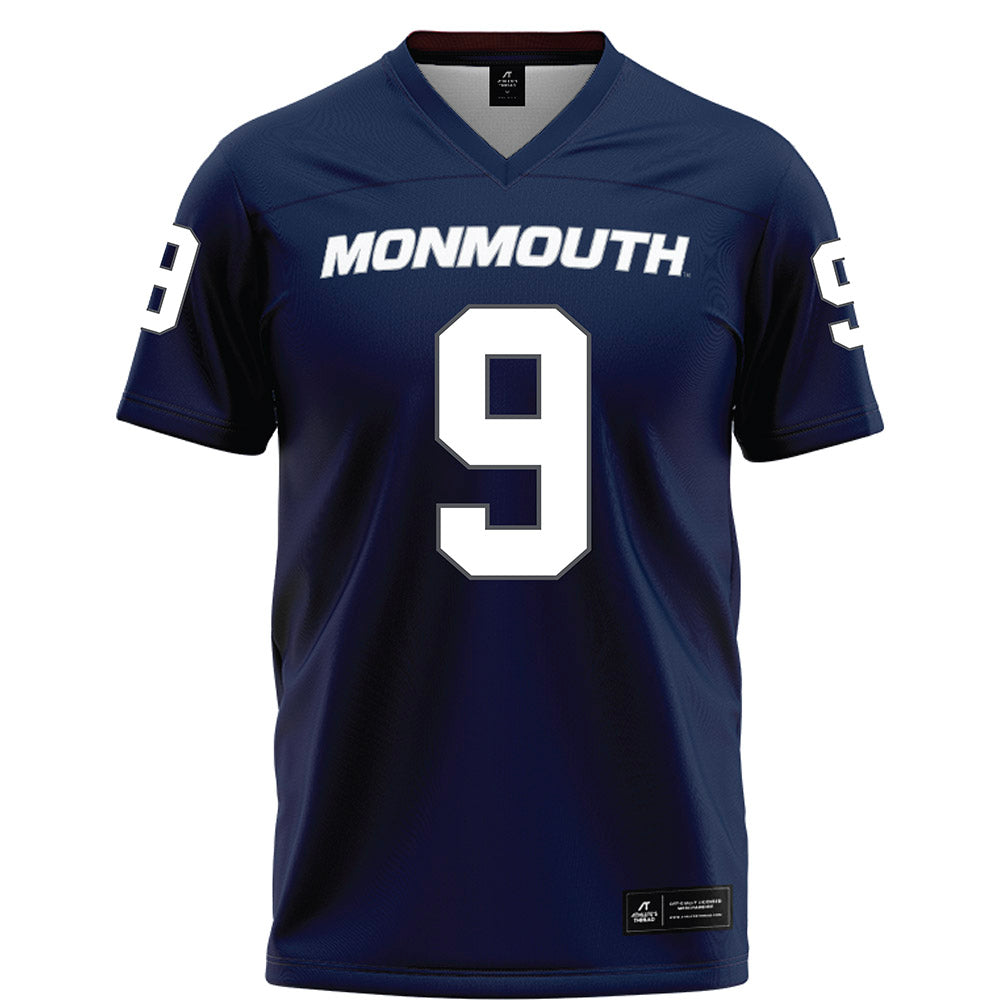 Monmouth - NCAA Football : Maxwell James - Blue Football Jersey-0