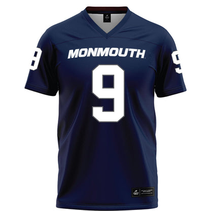 Monmouth - NCAA Football : Maxwell James - Blue Football Jersey-0