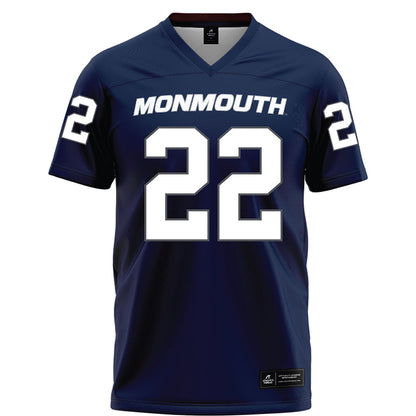 Monmouth - NCAA Football : Ayden Martin - Blue Football Jersey-0