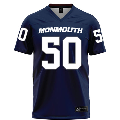 Monmouth - NCAA Football : Avery Barnes - Blue Football Jersey-0