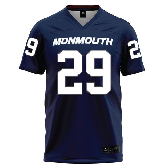 Monmouth - NCAA Football : Austin Castorina - Blue Football Jersey-0