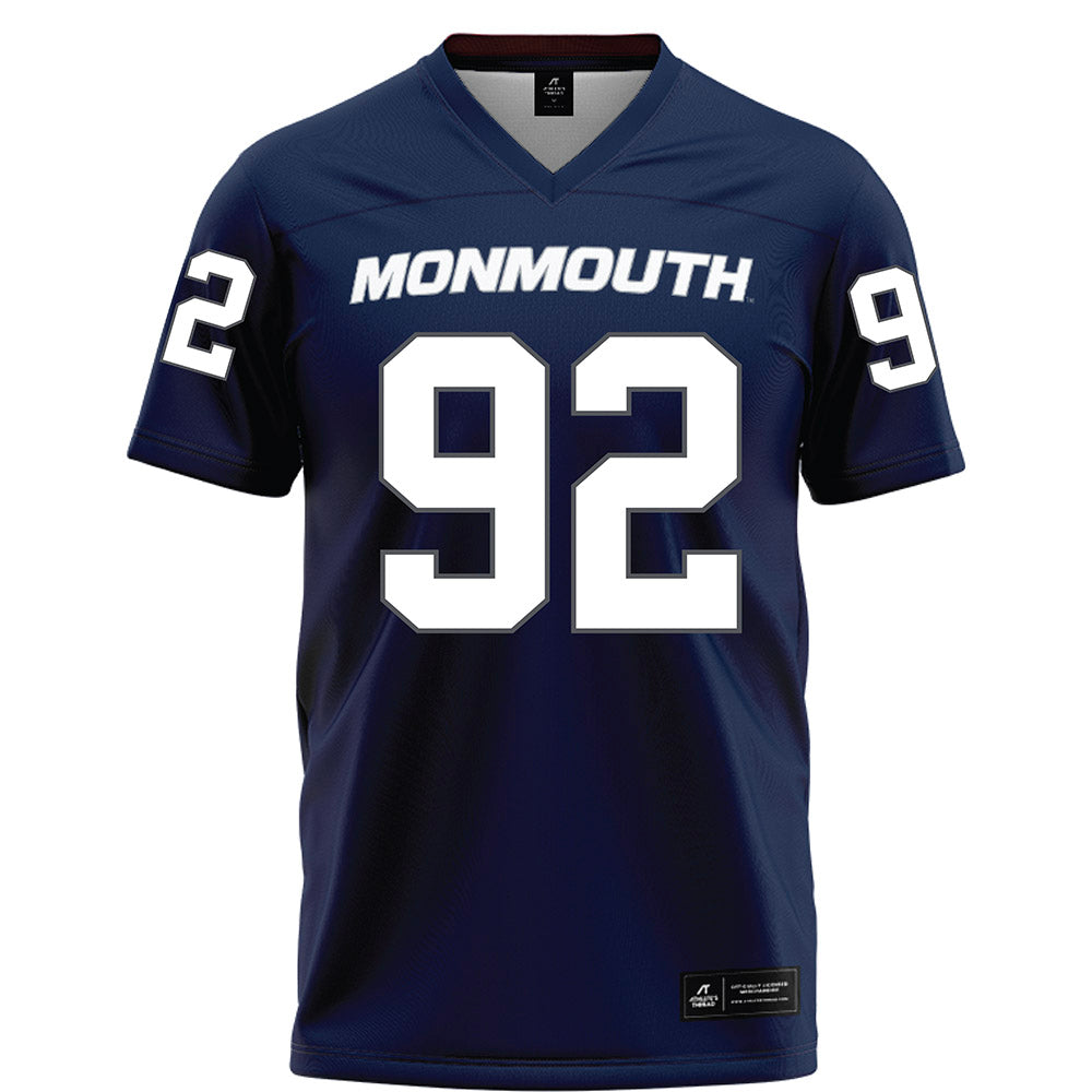 Monmouth - NCAA Football : Chris King - Blue Football Jersey-0