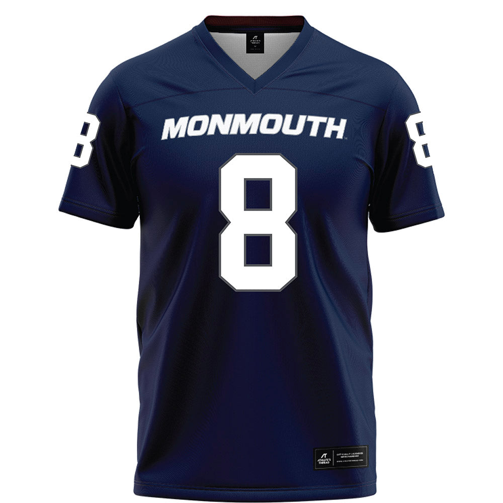 Monmouth - NCAA Football : Deuce Lee - Blue Football Jersey