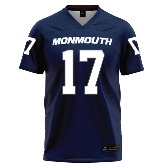 Monmouth - NCAA Football : Travon Neal - Blue Football Jersey