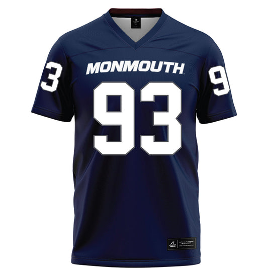 Monmouth - NCAA Football : Rónán Patterson - Blue Football Jersey-0