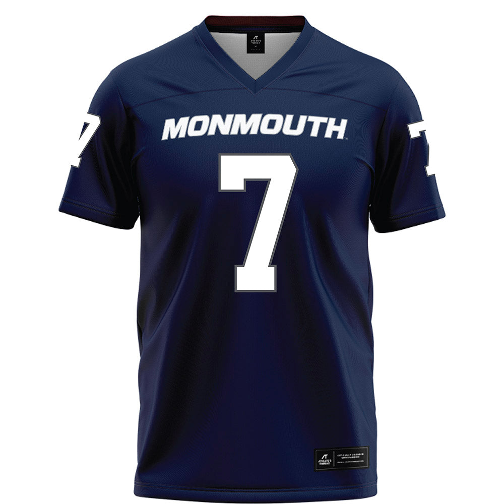 Monmouth - NCAA Football : Travon Neal - Blue Football Jersey-0
