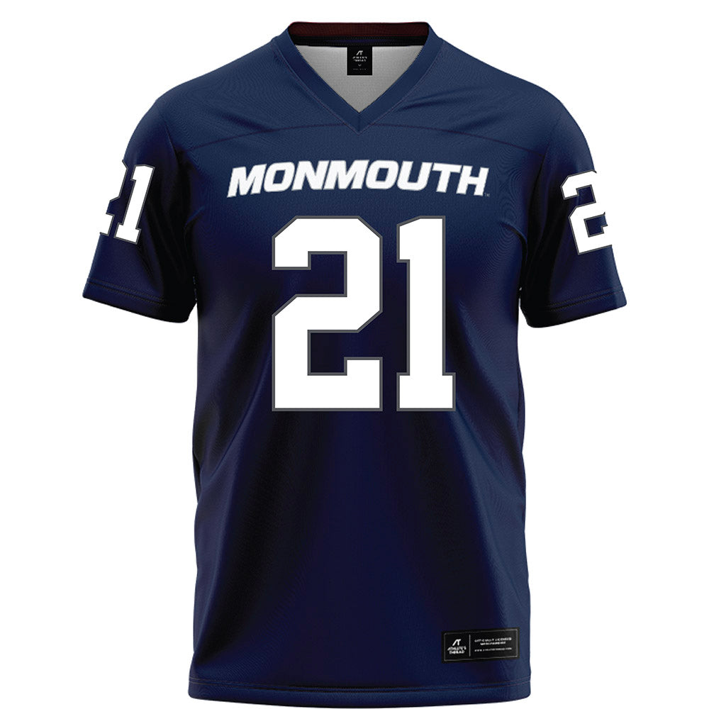 Monmouth - NCAA Football : Emmanuel Lane - Blue Football Jersey-0