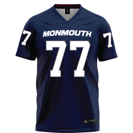 Monmouth - NCAA Football : Jordan Hall - Blue Football Jersey-0
