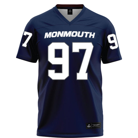 Monmouth - NCAA Football : Robert Adamson Jr - Blue Football Jersey-0