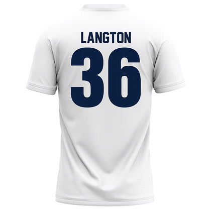 Monmouth - NCAA Football : Steven Langton - White Football Jersey
