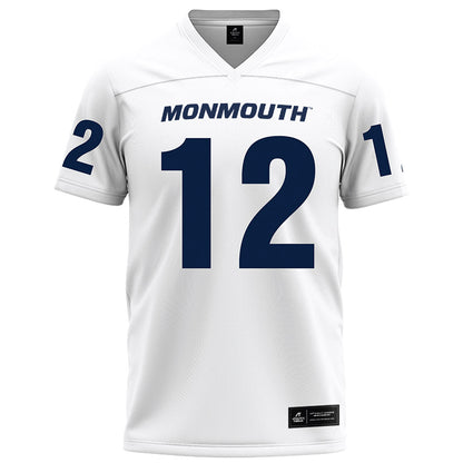 Monmouth - NCAA Football : Derek Robertson - White Football Jersey