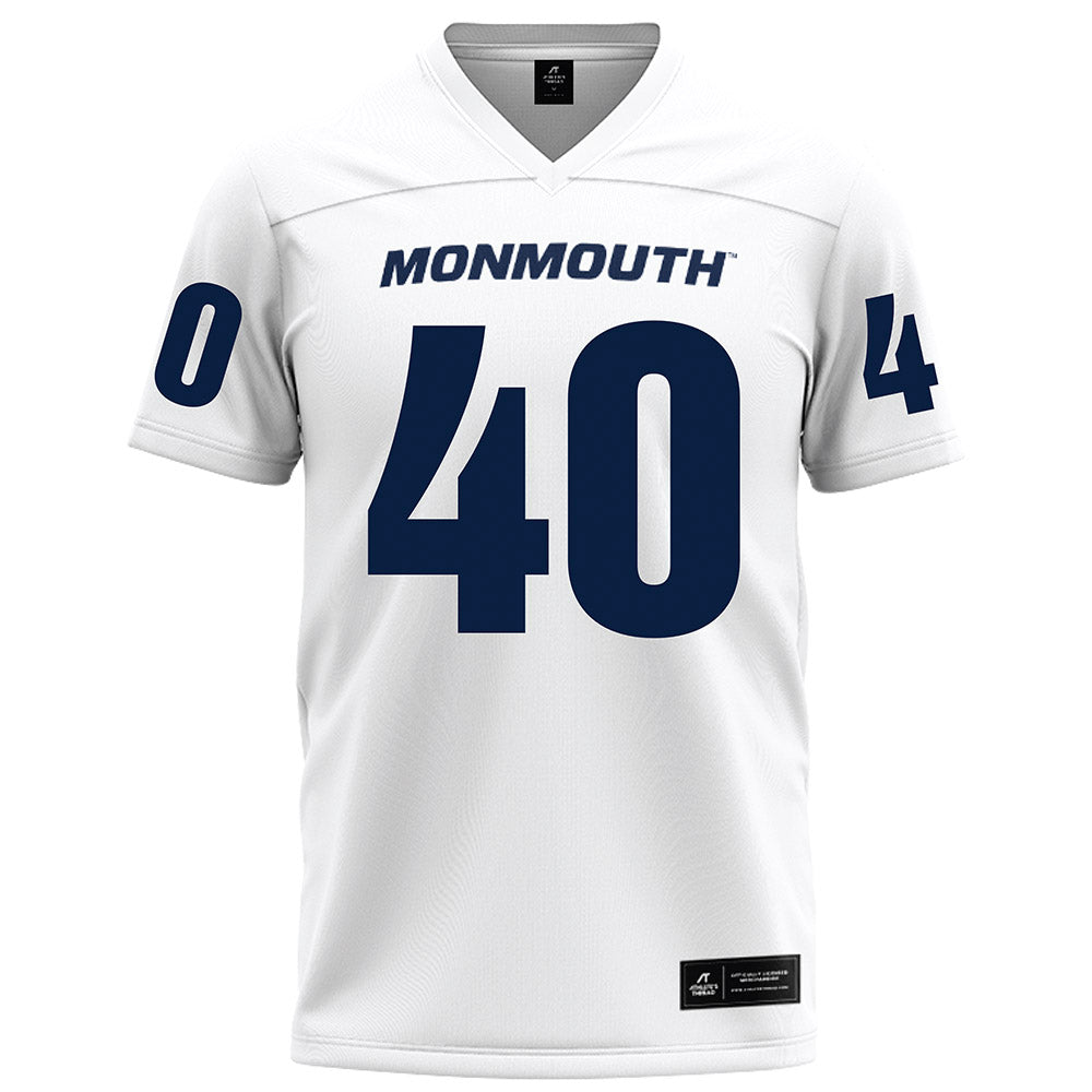 Monmouth - NCAA Football : Damir McCrary - White Football Jersey