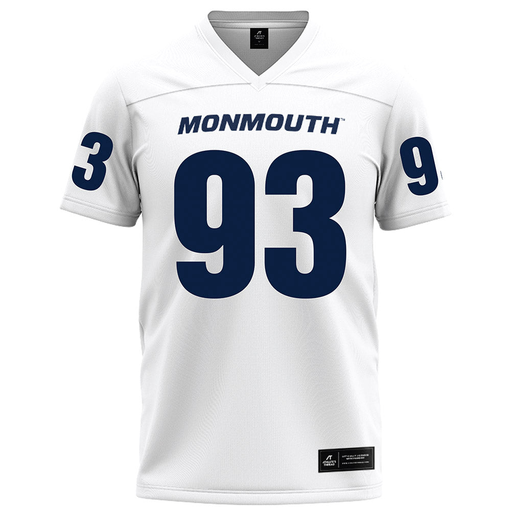 Monmouth - NCAA Football : Philip Long - White Football Jersey