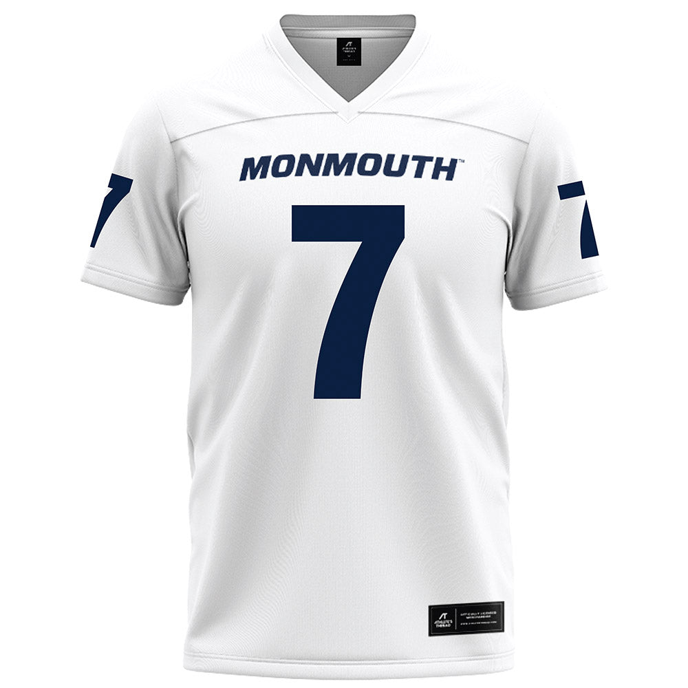 Monmouth - NCAA Football : Jahsyn Reid - White Football Jersey-0