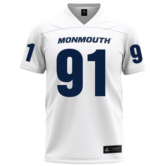 Monmouth - NCAA Football : Matthew Clark - White Football Jersey