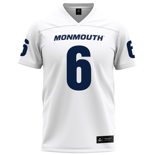 Monmouth - NCAA Football : Makhi Green - White Football Jersey